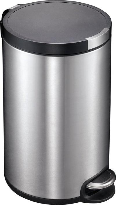 Eko - poubelle à pédale artistique 20 litres - plastique inox - acier inoxydable mat - poubelle