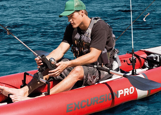 Excursion de kayak gonflable Pro K1 305 cm Red en vinyle 3 pièces
