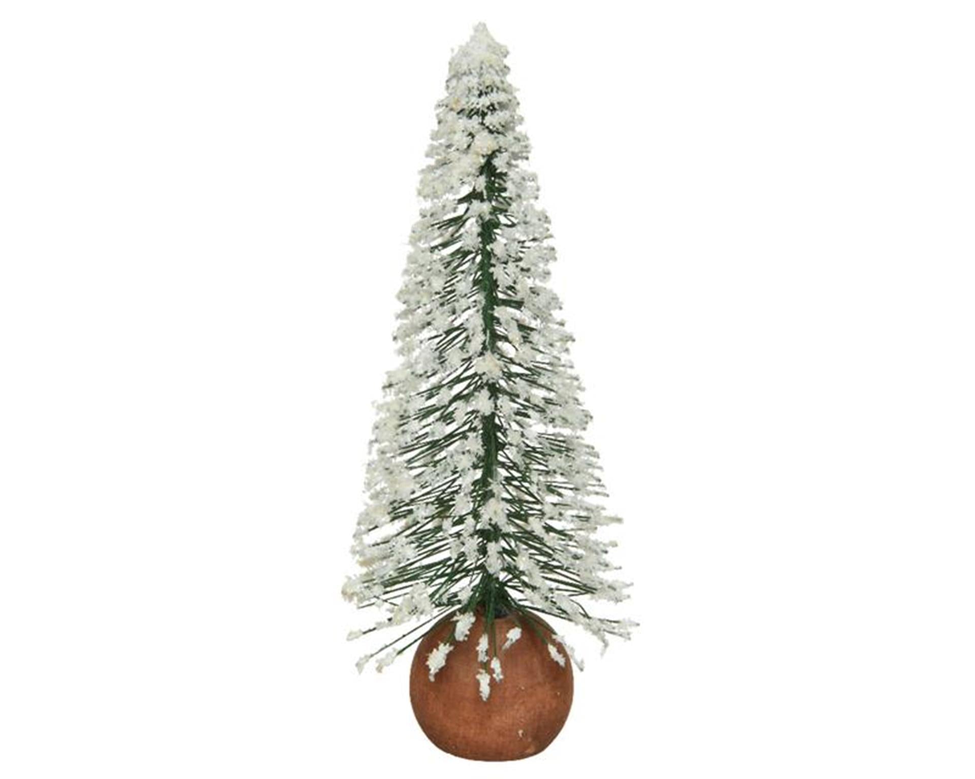 Decoris mini sapin de Noël avec neige 22cm