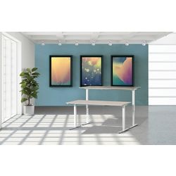 Bureau assis-debout Schavenburg Lectro Basic 160x80 chêne blanc
