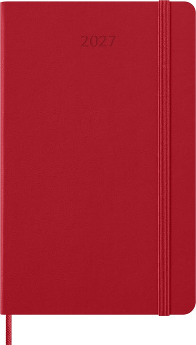 Agenda Moleskine 12 mois - 2027 - hebdomadaire - grand - couverture rigide - rouge