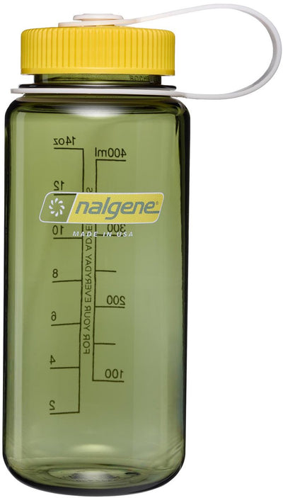 Nalgene - bouteille à large goulot - gourde - bouteille d'eau - 500 ml - vert huile avec freesia sustain nouveau !
