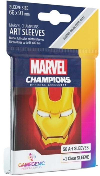 Pochettes de jeu de société Marvel 'champions : iron man' 66 x 91 mm (51pcs) - accessoires