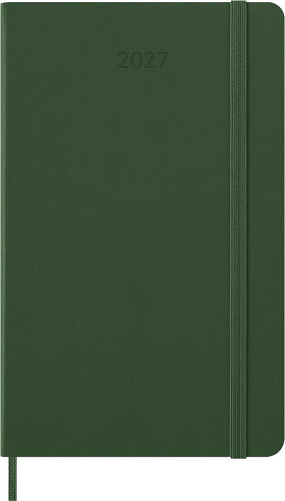 Agenda Moleskine 12 mois - 2027 - quotidien - grand - couverture rigide - vert myrte