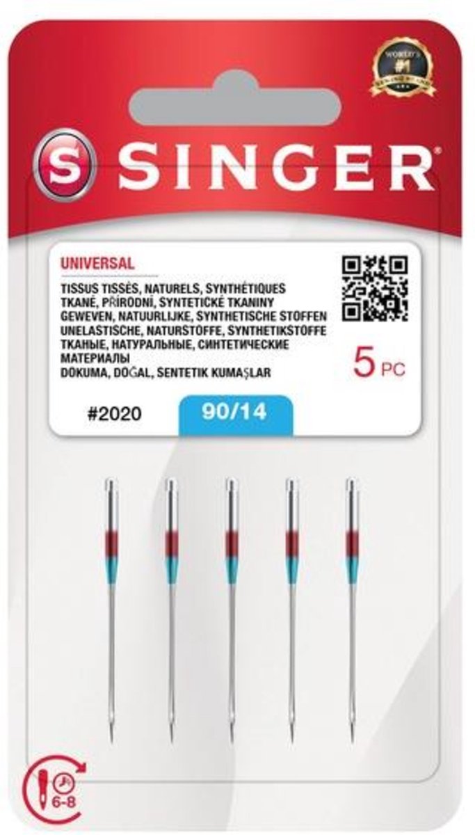 Aiguilles Singer universelles 2020 90 (5 pièces)