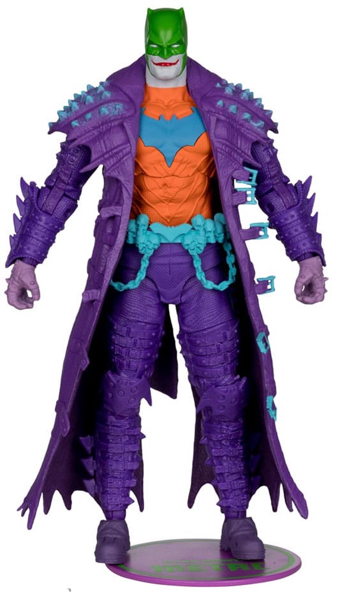 Mcfarlane toys dc multiverse figurine batman (nuits sombres : death metal) jokerized (étiquette dorée) figurine 18 cm