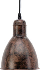 Suspension Eglo priddy 1 - e27 - ø 15,5 cm - cuivre antique