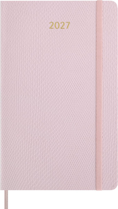 Agenda Moleskine 12 mois - 2027 - précieux éthique - hebdomadaire - grand - mamba - rose