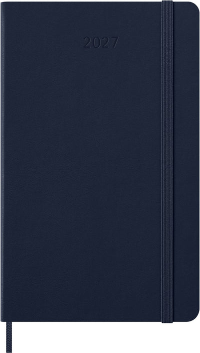 Agenda Moleskine 12 mois - 2027 - hebdomadaire - grand - couverture rigide - bleu saphir