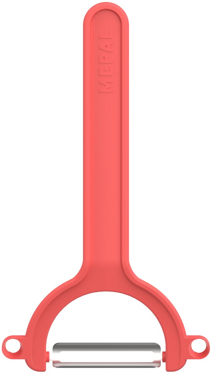 Mepal éplucheur inox chef it - 17 cm - éplucheur de pommes de terre - couteaux tranchants - passe au lave-vaisselle - ustensiles de cuisine - corail