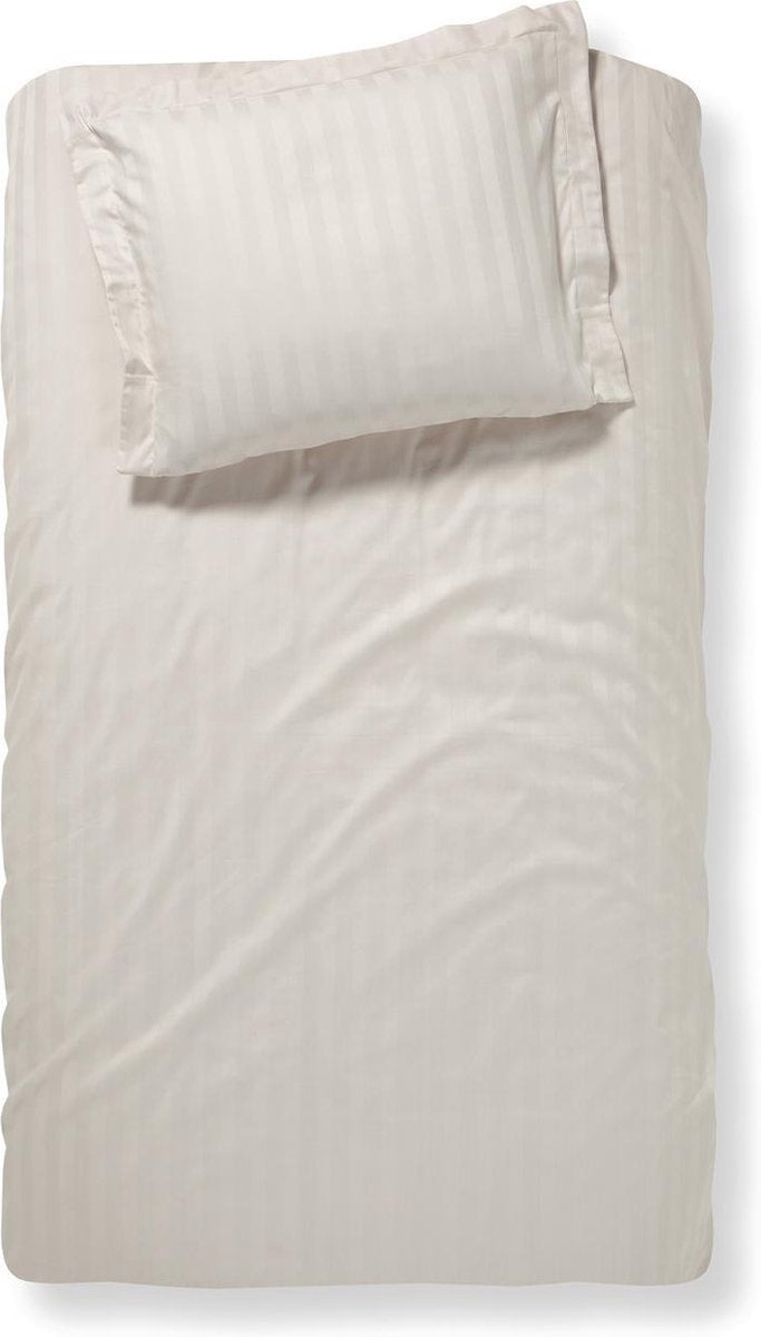 Damai linea - housse de couette - simple - 140 x 200 220 cm - ivoire + 1 taie d'oreiller 60x70