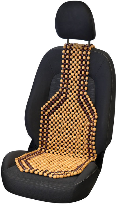 Coussin en perles Carpoint classique - effet massant aéré - extra confortable - s'adapte à n'importe quel siège auto - taille 126x39cm