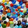 Perles de verre de la compagnie Creativ, DIM 7-18 mm, Taille du trou 1 mm, env. 600 pièces, différentes couleurs, 1000 g 1 boîte