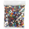 Perles de verre de la compagnie Creativ, DIM 7-18 mm, Taille du trou 1 mm, env. 600 pièces, différentes couleurs, 1000 g 1 boîte