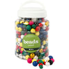 Perles en bois Creativ company, d 8+10+12 mm, diamètre du trou 2-2,5 mm, env. 540 pièces, différentes couleurs, 175 g, 400 ml 1 seau