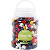Perles en bois Creativ company, d 8+10+12 mm, diamètre du trou 2-2,5 mm, env. 540 pièces, différentes couleurs, 175 g, 400 ml 1 seau