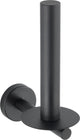 Wenko porte-rouleau de rechange Bosio acier inoxydable noir mat - porte-rouleau de papier toilette - porte-papier toilette - porte-rouleau de papier toilette