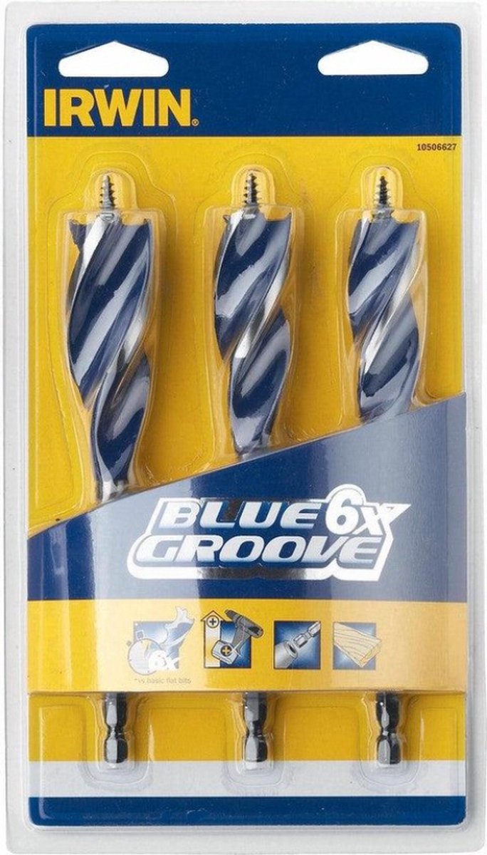 Irwin rainure bleue 6x, jeu de 3 pièces : 20 22 25 mm - 10506627