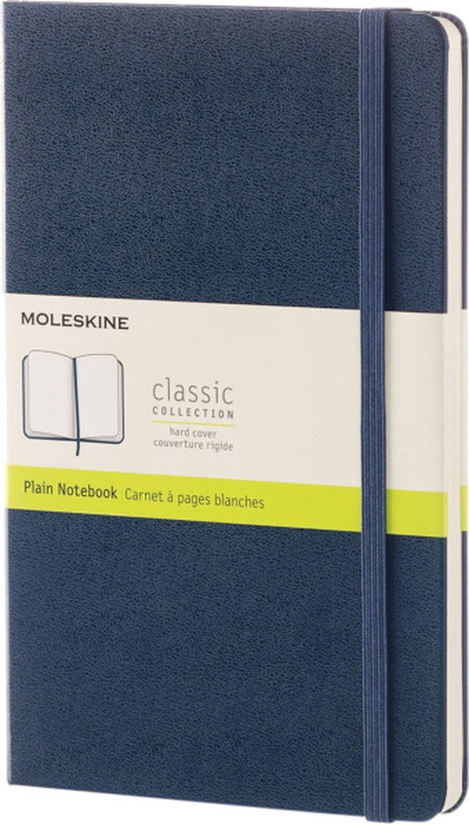 Carnet classique Moleskine - poche - couverture rigide - vierge - bleu saphir