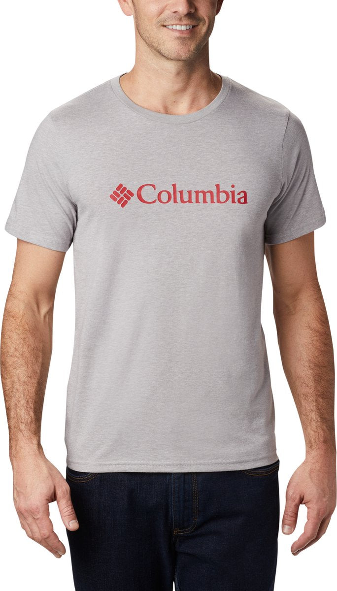 Columbia csc basic logo™ t-shirt à manches courtes - chemise pour homme - t-shirt à manches courtes - gris - taille s