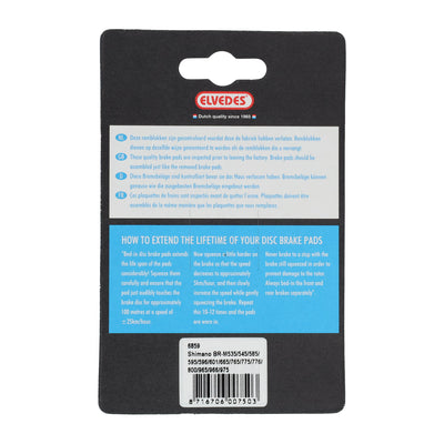 Jeu de plaquettes de frein à disque Elvedes organic Shimano BR-M595 etc. TRP Dash (1 paire)