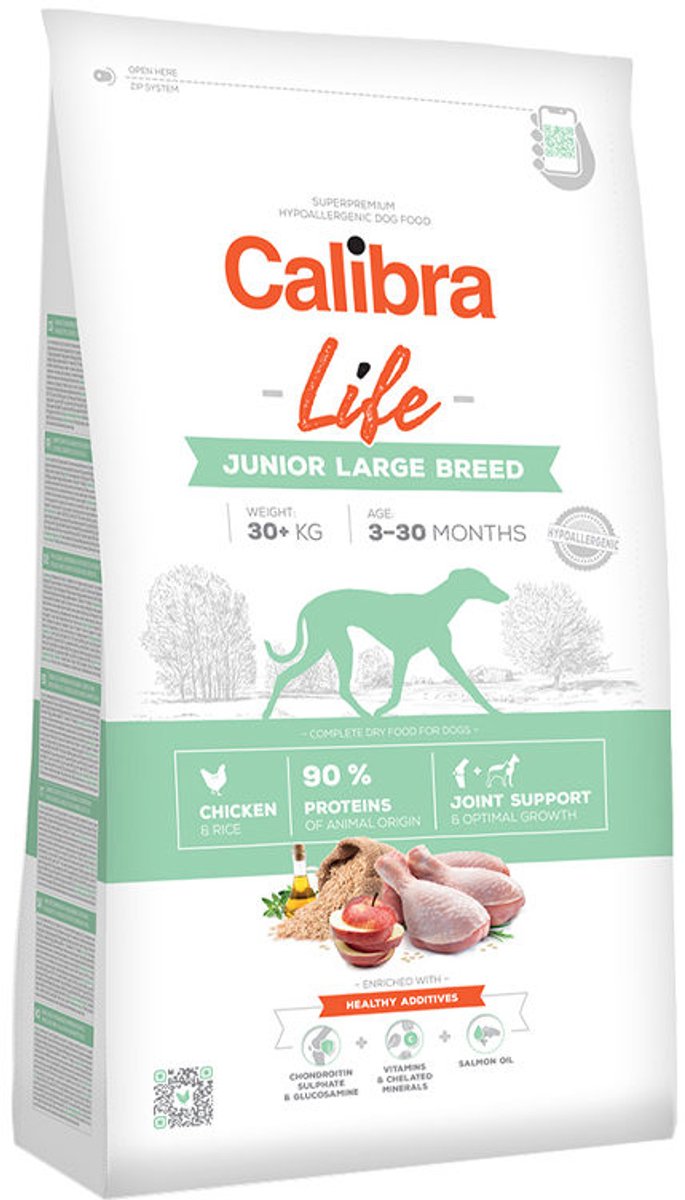 Calibra dog life junior grande race - poulet - 12 kg