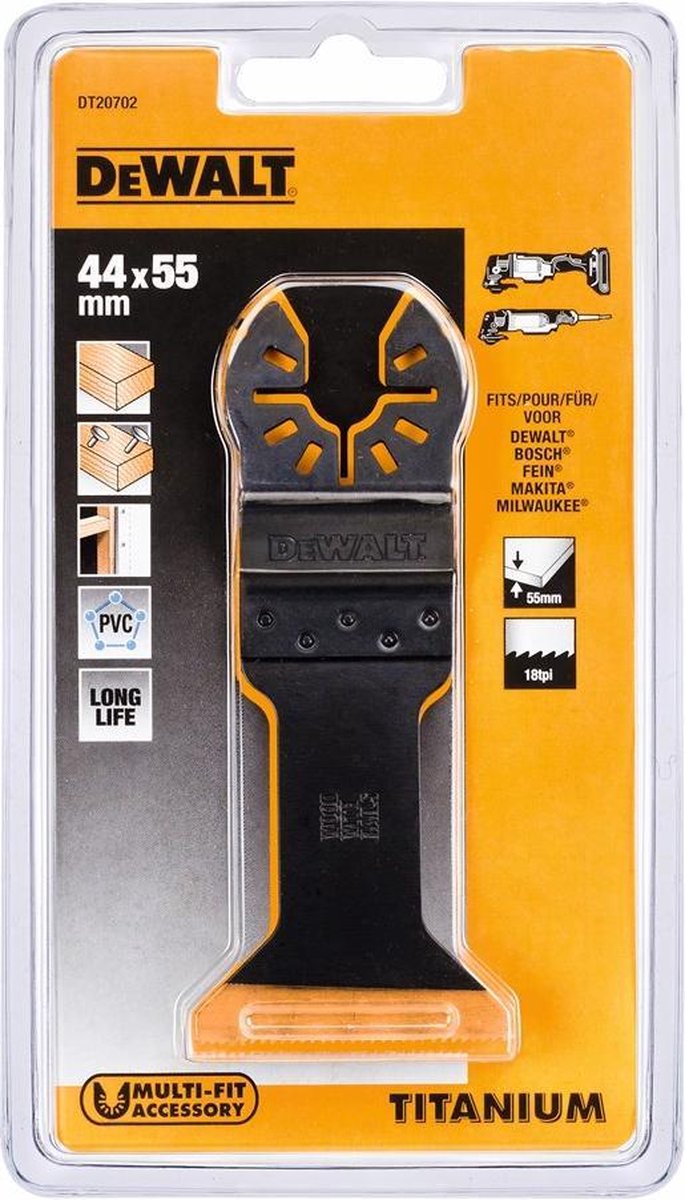 Accessoires Dewalt lame de scie plongeante titane bois avec clous 44x55mm - dt20702-qz