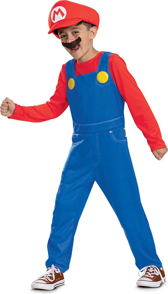 Déguisement Nintendo - Super Mario Bros, Déguisement Mario Elevated, Taille S (4-6 ans), Enfant