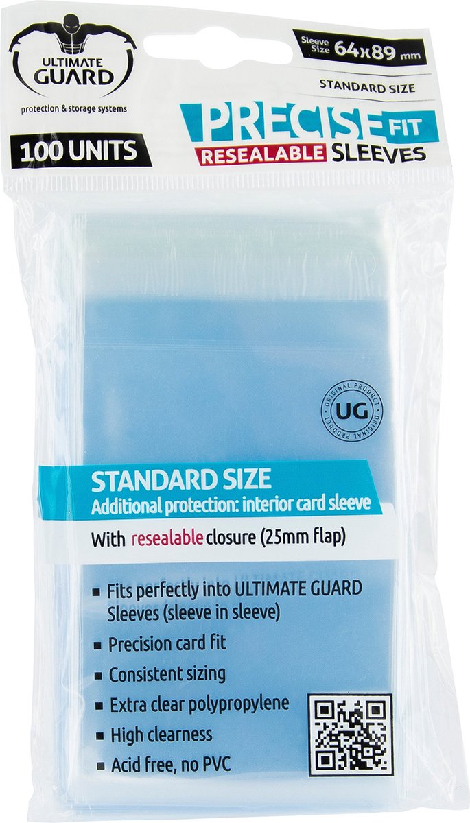 Manchons à ajustement précis Ultimate Guard taille standard (100) - refermables