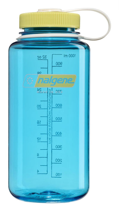 Nalgene - bouteille à large goulot - gourde - bouteille d'eau - 1000 ml - sans bpa - sustain - atoll bleu w endive nouveau