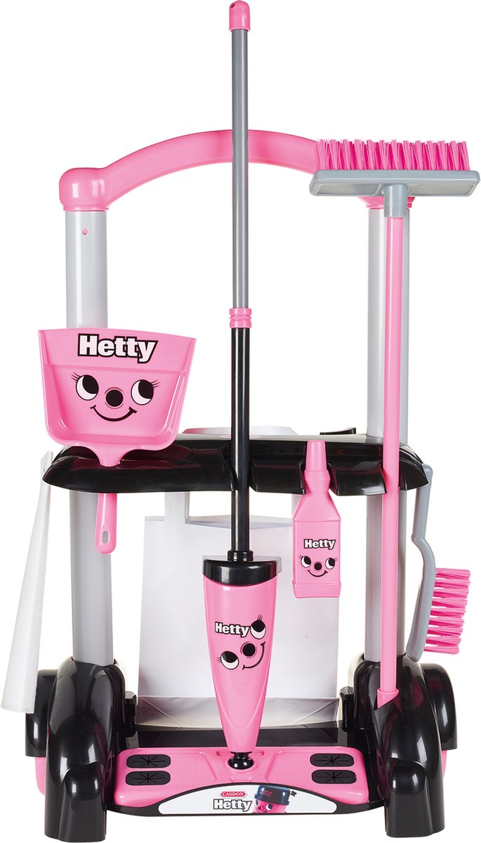 Chariot de nettoyage Casdon hetty - kit de nettoyage pour jouets