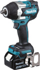 Makita dtw700rtj Clé à chocs 18 v 1 2 700nm avec bague de friction et trou pour goupille de verrouillage | Batterie 5,0 Ah (2 pièces), chargeur rapide, mbox