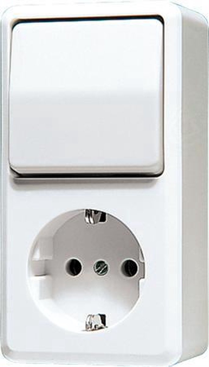 Jung ap600 prise interrupteur combiné ra blanc alpin - 676aww - e3dn2