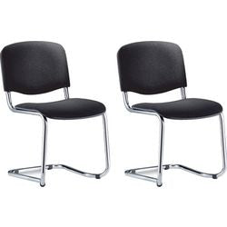 Chaise visiteur nowy styl iso swing noir