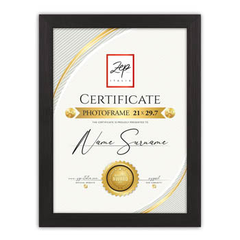 Certificat ZEP V4721B noir 21x29,7 cm