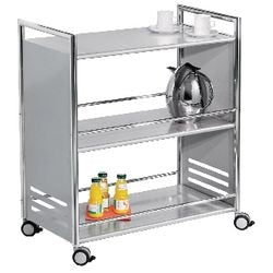 Abi chariot de service 3 bases 70x40x84cm argent
