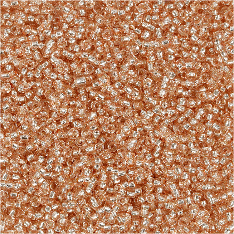 Perles de rocaille Creativ Company, d 1,7 mm, taille 15 0, diamètre du trou 0,5-0,8 mm, pêche, 25 g 1 boîte