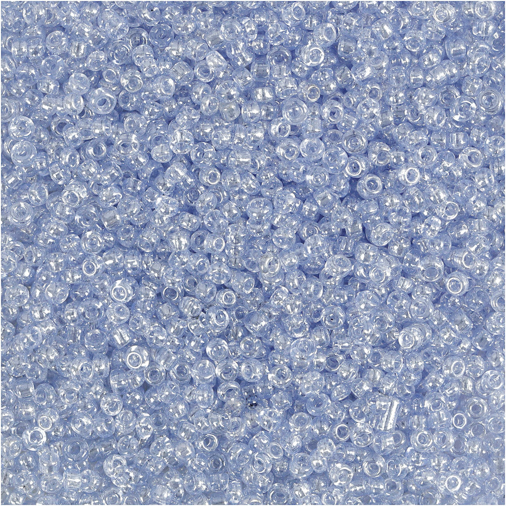 Perles de rocaille Creativ Company, d 1,7 mm, taille 15 0, diamètre du trou 0,5-0,8 mm, bleu clair, 25 g 1 boîte