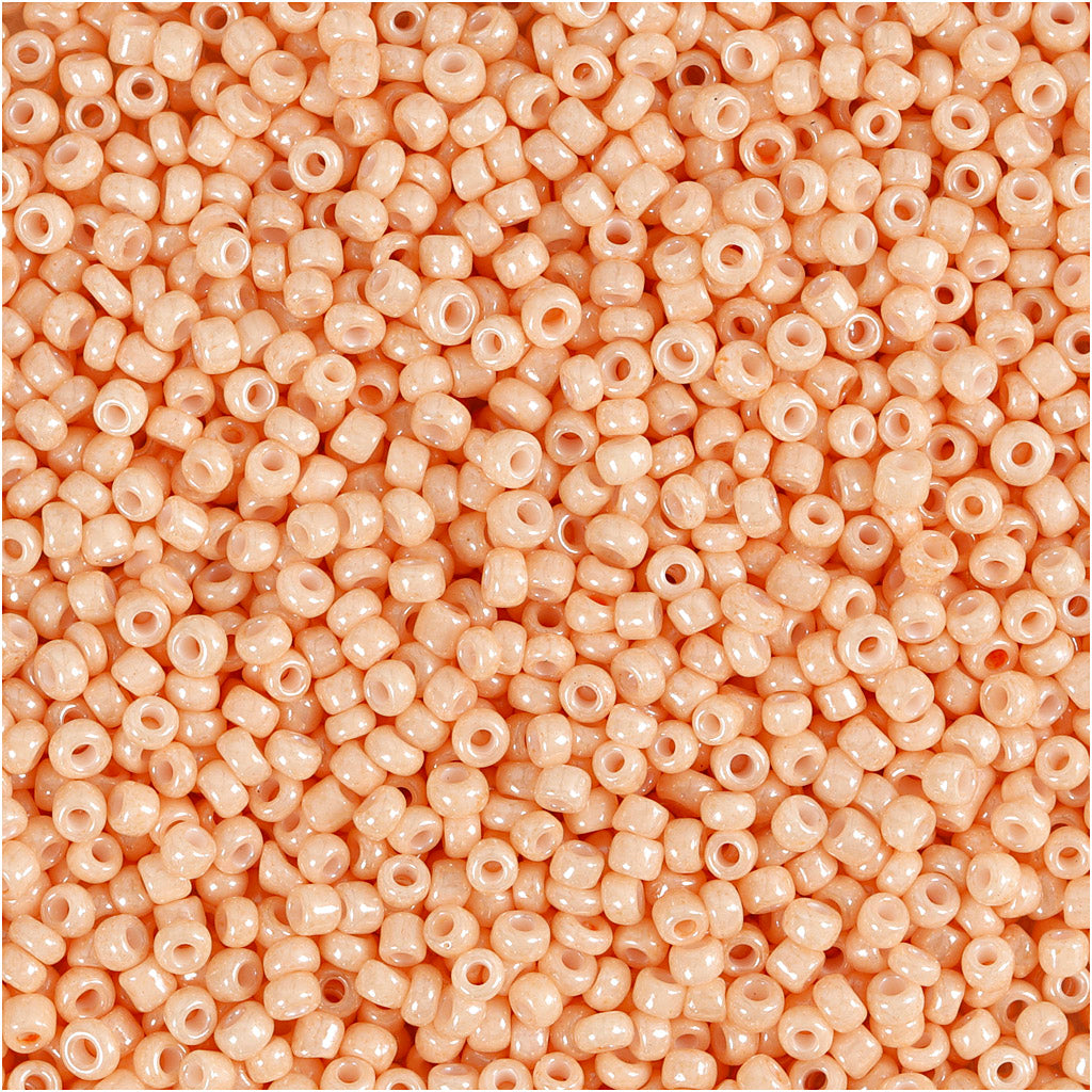 Perles de rocaille Creativ company, d 1,7 mm, taille 15 0, diamètre du trou 0,5-0,8 mm, pêche clair, 25 gr 1 boîte