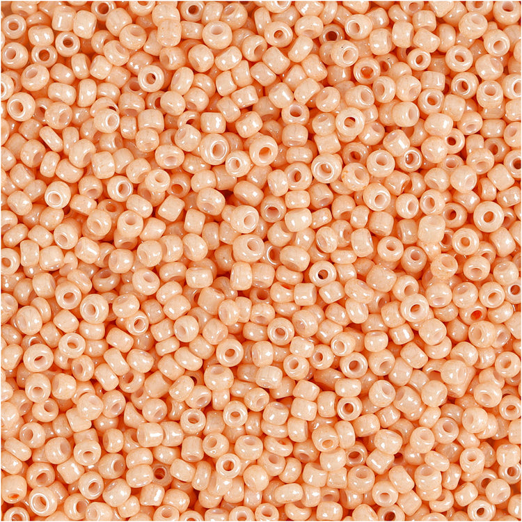 Perles de rocaille Creativ company, d 1,7 mm, taille 15 0, diamètre du trou 0,5-0,8 mm, pêche clair, 25 gr 1 boîte
