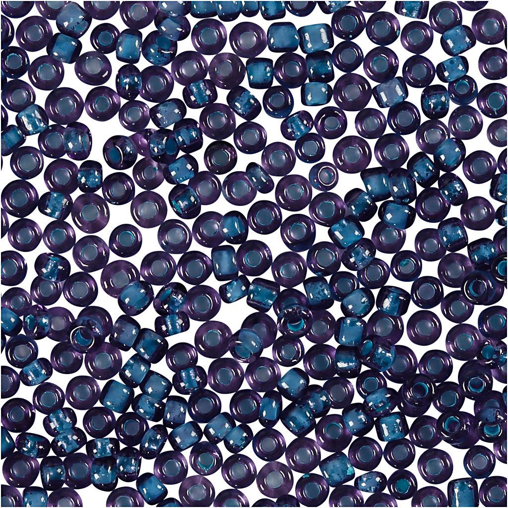 Perles de rocaille Creativ Company, d 1,7 mm, taille 15 0, diamètre du trou 0,5-0,8 mm, violet, 25 g 1 boîte