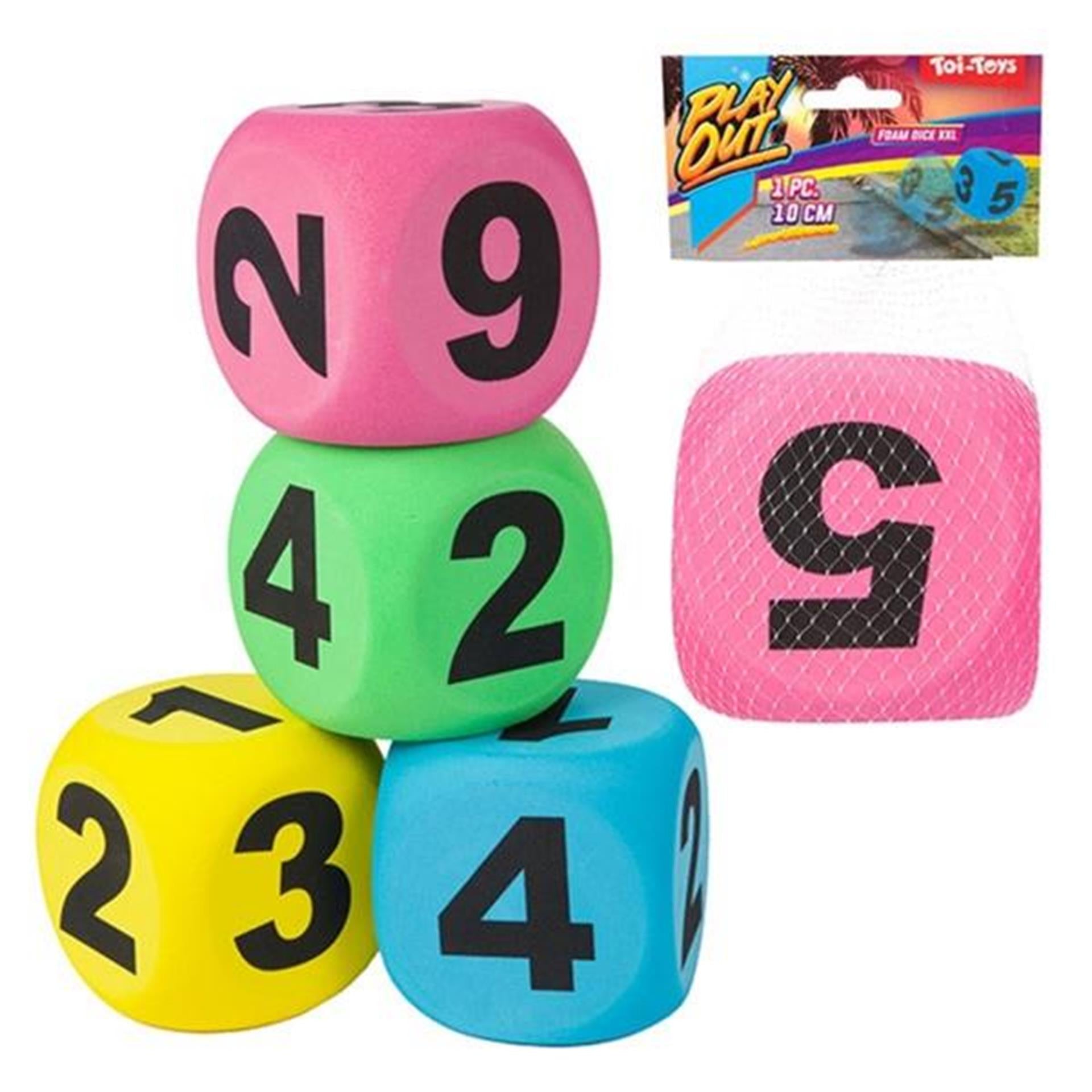 TOI-TOYS OUT FOAM Dobbelsteen, 10cm