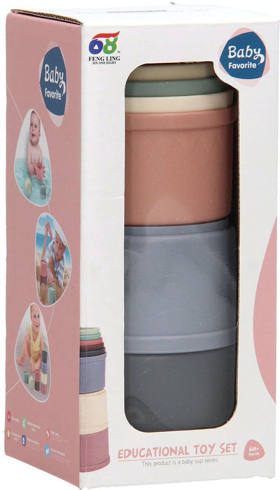 Lobbes gobelets empilables pastel, 8 pcs.