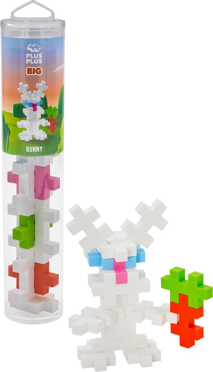Plus plus tube lapin gros plus-plus : 15 pièces (3443)