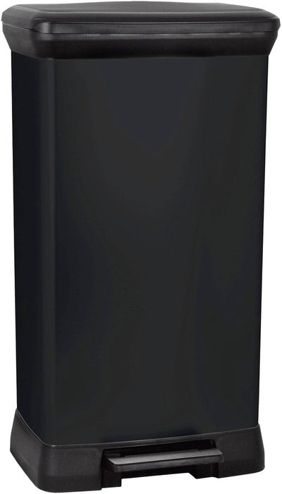 Poubelle Curver Decobin - 50l - 39x29x72 cm - noir