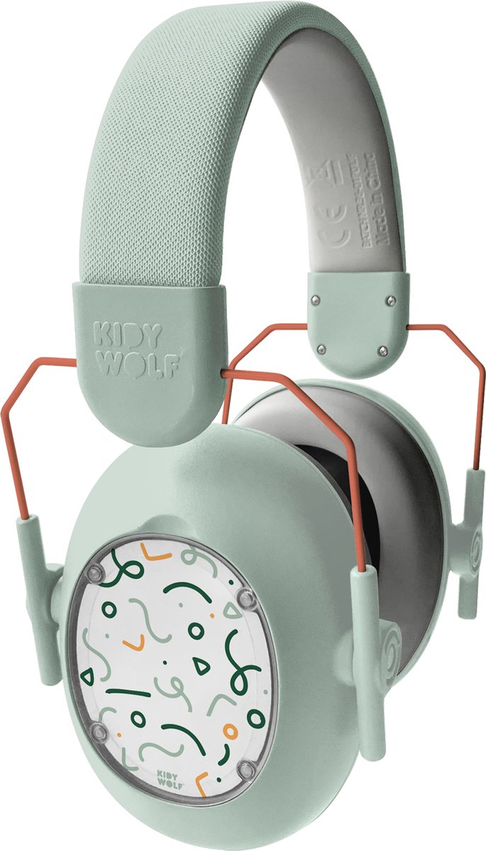 Kidywolf kidynoise protection auditive enfant vert - réduction du bruit 25db, pliable réglable, 5+