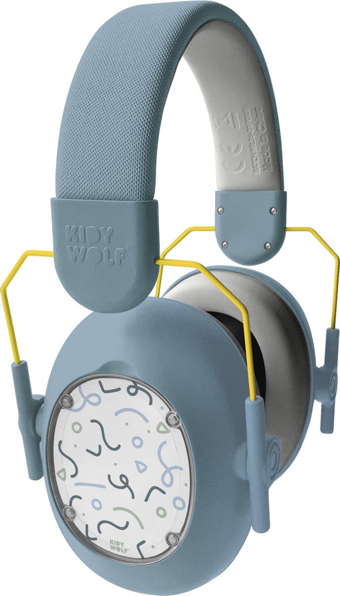 Kidywolf kidynoise protection auditive enfant bleu - réduction du bruit 25db, pliable réglable, 5+