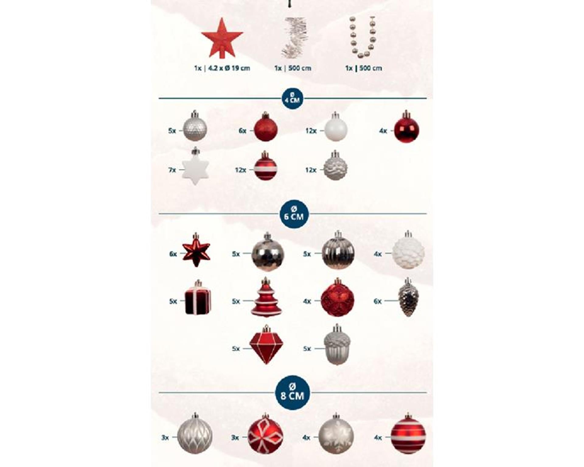Sapin de Noël pin impérial Everlands 210cm + déco + LED