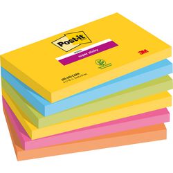 Notes post-it super collantes 76x127 6 pcs