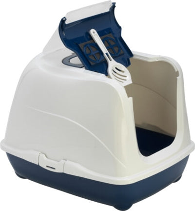 Moderne litière flip chat jumbo bleu foncé